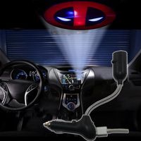 Spoya Deadpool head face USB Car dome ceiling CREE LED cigarette lighter logo projection projector atmosphere light lamp