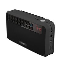 Rolton E500 Portable Stereo Bluetooth Speakers FM Radio Clear Bass Dual Track Speaker TF Card Music Player (Black)