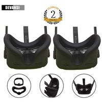 VR Face Silicone Cover Mask & Face Pad for Oculus Quest Face Cushion Cover Sweatproof Lightproof (Black+Black)