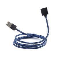 DRgo Premium Nylon Magnetic USB Charger Cable, 2.6ft. (Blue)