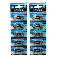 20 pcs AG10 GP189 SR54 LR1130 L1131 1.5V Alkaline Button Cell Battery HyperPS