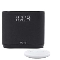 iHome iAV2v2 speaker and alarm clock bundle with Echo Input - White