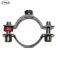 WYKA 2 Pack Heavy Duty Pipe Strap 304 Stainless Hose Clamp Wall Ceiling Mount Ring Hanger Adjustable Bracket (1-5/16"(33.4mm))