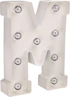 Darice White Metal Marquee Letter - M - 9.87" Tall, White Finish