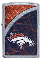 Zippo NFL Denver Broncos Street Chrome Pocket Lighter