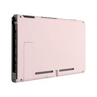 eXtremeRate Soft Touch Grip Sakura Pink Console Back Plate DIY Replacement Housing Shell Case for Nintendo Switch Console with Kickstand - JoyCon Shell NOT Included