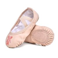 STELLE Girls Ballet Practice Shoes, Yoga Shoes for Dancing(Ballet Pink, 7M Toddler)