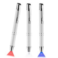 Light Up Pen Light, Frishare Lighted Tip Pens, LED Penlight Pocket Pen Flashlight with Extra Black Refills and Batteries for Night Writing &Working- 3Pack- (1Red 1White 1Blue Light)