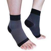 Compression Foot Sleeves for Men & Women - Best Plantar Fasciitis Socks, Ankle Brace Support, Relieve Pain Fast, for Everyday Use (Black, L/XL(5.5-7Men/6.5-8Women))