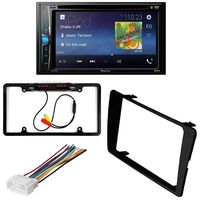 CACHÉ KIT317 Bundle W/Car Stereo with Bluetooth, Backup Camera for 2001-2005 Honda CivicDouble DIN Multimedia DVD Touchscreen Receiver W/Complete Installation Kit (5 Item)