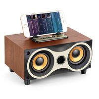 TAMPROAD Desktop Wooden Wireless Bluetooth Portable Speaker with HD Sound and Bass Support Mobile Phone Stand, USB, TF Card, FM Radio, Owl-Shaped Speakers for Camping, Biking, Partying, Travel