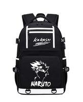 YOYOSHome Luminous Anime Naruto Cosplay Bookbag Daypack Backpack Laptop School Bag with USB Charging Port