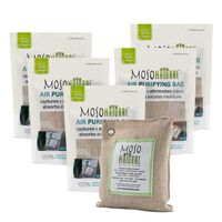 MOSO NATURAL Air Purifying Bags. Odor Eliminator and Odor Absorber. (5) Individually Sealed 200g Natural Deodorizer Bags