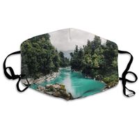 VTWG Dream Forest Washable Reusable Safety Mask, Stylish Polyester Adolescent Couple Dust-Proof Adjustable Earrings