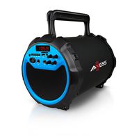 Axess SPBT1036BLU  Portable Indoor/Outdoor Bluetooth Hi-Fi Cylinder 2.1 Speaker with 6-Inch Subwoofer and 1 Wireless Mic ( Blue )