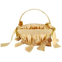 Wedding Party Gold Tassel Flower Basket Flower Girl Wedding Supplies Create Romantic Sweet Atmosphere