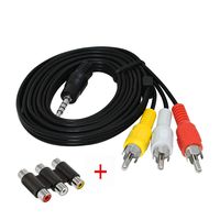 Oneme 3.5mm to 3RCA Camcorder Audio Video AV Cable Connect Audio Devices with Home Audio System Such as a Smartphone MP3 Player to a TV AV Receiver Amplifier Projector or Other RCA-Enabled