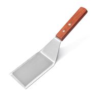 New Star Foodservice 36299 Wood Handle Heavy Duty Hamburger Turner/Spatula with Cutting Edge, 11.5"
