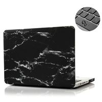 Macbook Pro 13 Case, Topinno Hard Case Print Frosted for MacBook Pro 13 inch (Model: A1278) - Black/White Marble Pattern Rubber Coated Hard Shell Case Cover&Free Keyboard Cover Skin