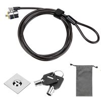 Laptop Cable Lock Hardware Security Cable Lock Anti Theft Compatible for Laptops, iMac & Other Devices with Lock Slot- New Smaller & Stronger Pivoting Lock Head