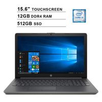 2019 Newest HP Premium Pavilion 15.6 Inch Touchscreen Laptop (Intel Core i3-7100U 2.40 GHz, 12GB DDR4 RAM, 512GB SSD, Intel HD 620, WiFi, Bluetooth, HDMI, DVD, Webcam, Windows 10)