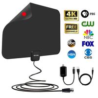 TV Antenna 60-85 Miles Range - HD Digital TV Antenna Support 4K 1080P & All TVs with Powerful Detachable Singal Amplifier