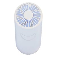 LOXJIE F2 Mini USB Powered Desk Fan with Updated Strong Airflow, Small Quiet Portable Fan for Desktop Office Table Better Cooling, 3 Speeds, Cute but Mighty (Blue)