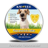 KMOYEE Collar for Dogs, 8 Months Treatment and Prevention,100% Natural Ingredients, Waterproof, Adjustable Design-One Size Fits All(1 Pack)