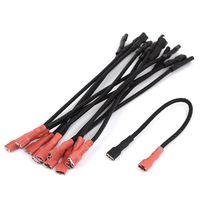 uxcell Dual End Crimp Terminal Cable Female Spade Connector Wire with 12 Piece, 4.8 mm