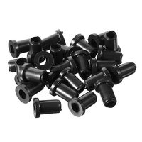 uxcell 25Pcs 5mm Inner Dia PVC Strain Relief Cord Boot Protector Cable Sleeve Hose Black