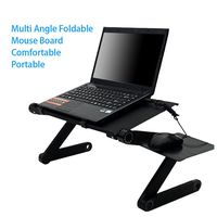 Portable Foldable Adjustable Ergonomic Laptop Table Desk Bed Tray with Mouse Pad