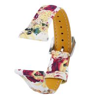 Bewinner Fitbit Versa Watch Band, 5.3"-7.8" Wrists Replacement Slim Band for Fitbit Versa Soft Leather Printing Watch Strap Beautiful Watch Band Strap for Kids Women Men(Sunflowers)