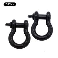 Ucreative 3/4" D Ring Shackle Rugged Off Road 28.5 Ton (57,000 lbs) Maximum Break Strength with 7/8'' Pin Heavy Duty for Jeep Vehicle Recovery 2-Pack