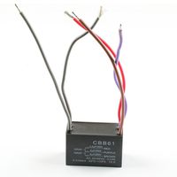 Podoy 5 wire Ceiling Fan Capacitor for BM CBB61 250VAC 4.5uf+5uf+6uf 50/60Hz