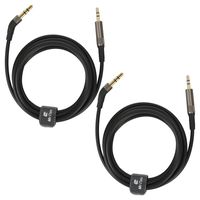 Mr Rex [2-Pack] 5ft 2.5mm to 3.5mm Aux Cable Compatible with Bose Quietcomfort QC35ii QC35 QC25, JBL E55BT E45BT E65BTNC, AKG Y55 Y50 Headphone, Replacement Audio Cord with Cable Organizer Tie
