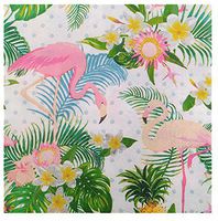 Disposable Pink Flamingo Paper Napkin for Restaurant, Dessert Shop, Bakery Shop, Coffee Shop, Birthday, Christmas or Anniversary Celebration, Cocktail Beverage Napkins 60-Count, 13" x 13"