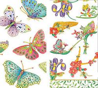 Caspari Hankies Pocket or Purse Tissue Packets (6 Pack, Jeweled Butterflies, Parvaneh's Shoes)