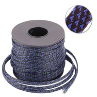 PET Expandable Braided Sleeving 1/2 inch Flexo Cable Sleeve Braided Sleeve for Braided Wire Sleeve Management 100FT Black