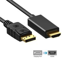 Beuya Displayport to HDMI Adapters Cable Gold Plated DP to HDMI Cable, Support 4K / 1080p - 6 Feet