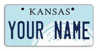 BleuReign Personalize Your Own Kansas State Bicycle Bike Stroller Children's Toy Car 3"x6" License Plate Tag
