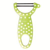 Kuhn Rikon Original Swiss Peeler, Polka Dot, 4-Inch, Green