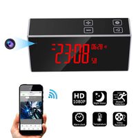 Hidden Camera Alarm Clock Spy Cam HD 1080P WiFi Nanny Cam Home Security Cameras with Night Vision Motion Detection