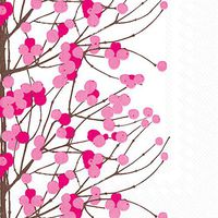 Ideal Home Range Bulk Count 3-Ply Drink Dessert Cocktail Paper Napkins, Lumimarja White Pink (60 Count: 3 Packages of 20 Count)