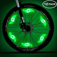 MACYWELL Bike Spoke Lights 6 Pack Led Bike Wheel Lights with Batteries Included Plus 6 Extra CR2032 Batteries Cycling Bicycle Decoration