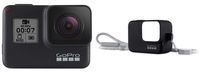 GoPro HERO7 Black + Black Lanyard Sleeve - Waterproof Digital Action Camera with Touch Screen 4K HD Video 12MP Photos Live Streaming Stabilization