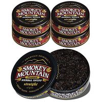 Smokey Mountain Herbal Snuff - Straight - 5 Cans - Nicotine-Free and Tobacco-Free