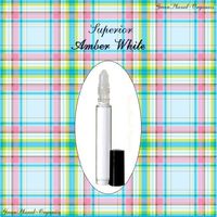 Set of 2 .33oz Bottles: Superior Amber White Perfume Oil (Made in USA)