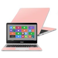 MightySkins Skin Compatible with Asus Chromebook Flip C302CA 12.5" (2016) - Solid Blush | Protective, Durable, and Unique Vinyl Decal wrap Cover | Easy to Apply, Remove | Made in The USA