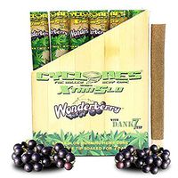 Cyclones Wonderberry XTRASLOW Pre-Rolled Flavored Hemp Wraps with Dank 7 Tip (12 Pack) and ES Scoop Card