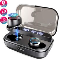 Anturson Wireless Earbuds, Bluetooth 5.0 Wireless Headphones with 4000mAh Charging Box/110H Playtime/Stereo Sound/Touch Control/Noise Canceling/IPX7 Waterprof, Wireless Earphones Earbuds with Mic